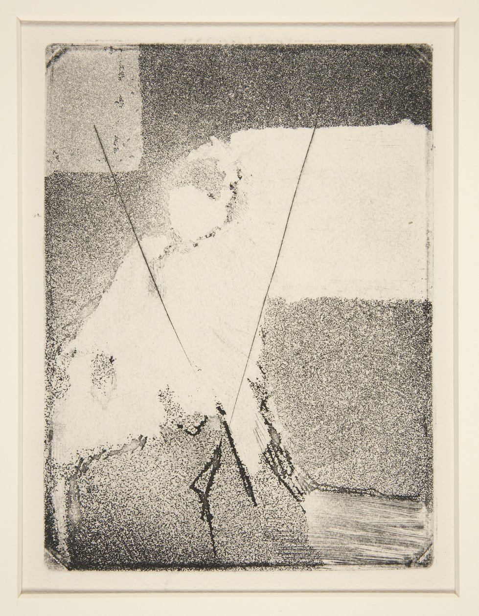 生活在帽子和披肩的女人，c.1879（蚀刻和aquatint） 作者 埃德加·德加