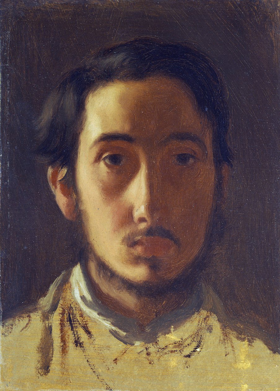 自画像，约1857年 作者 埃德加·德加