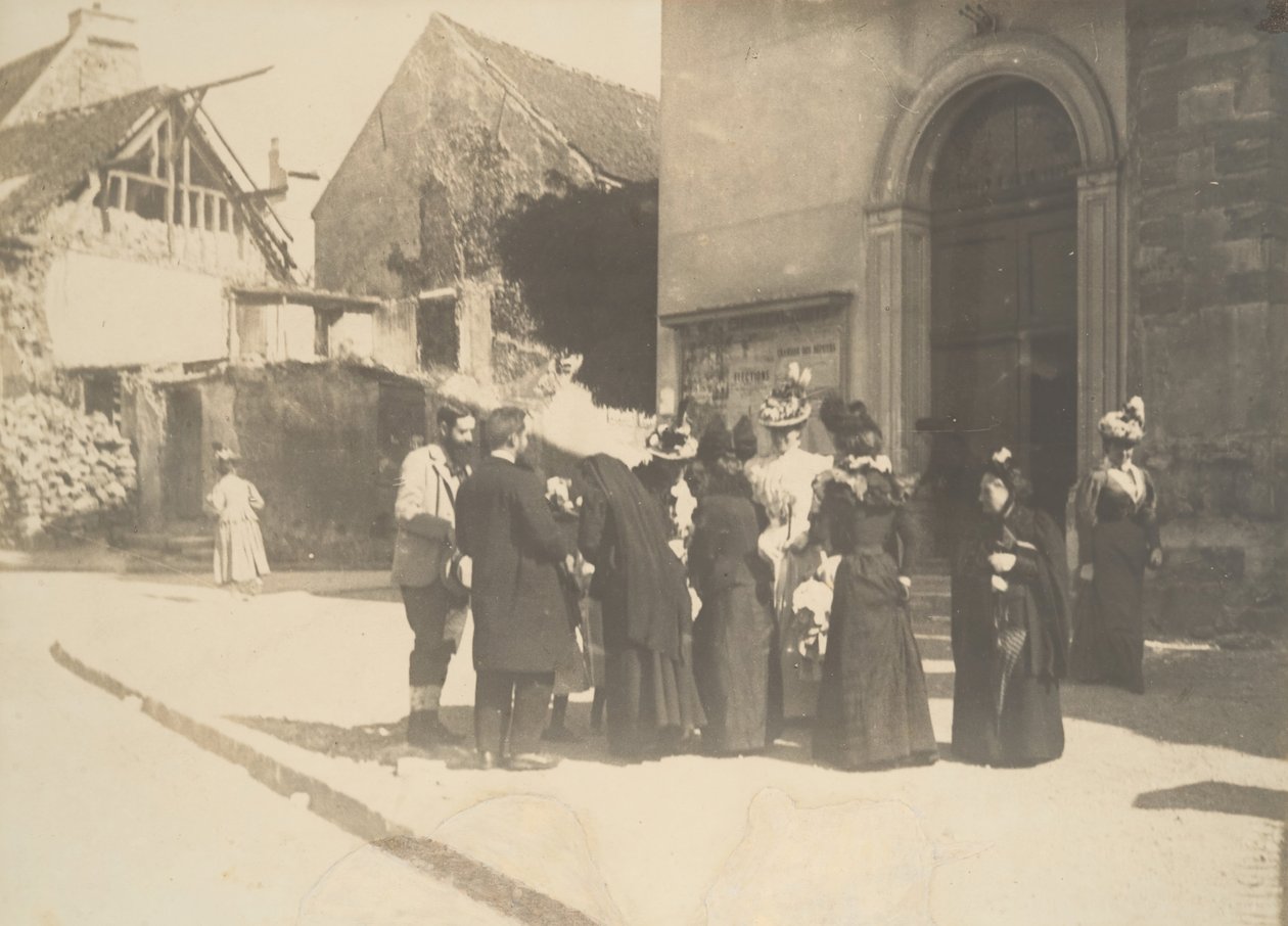 街景，La-Queue-en-Brie Val-de-Marne，约1896年。 作者 埃德加·德加