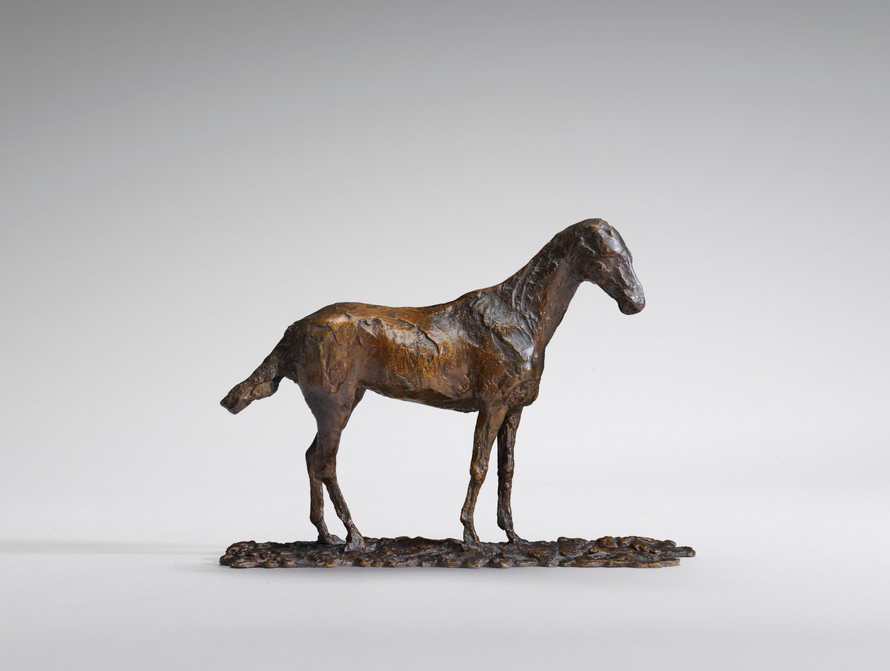一辆野马的研究，原始蜡像1860年代，1921年铸造。 作者 埃德加·德加