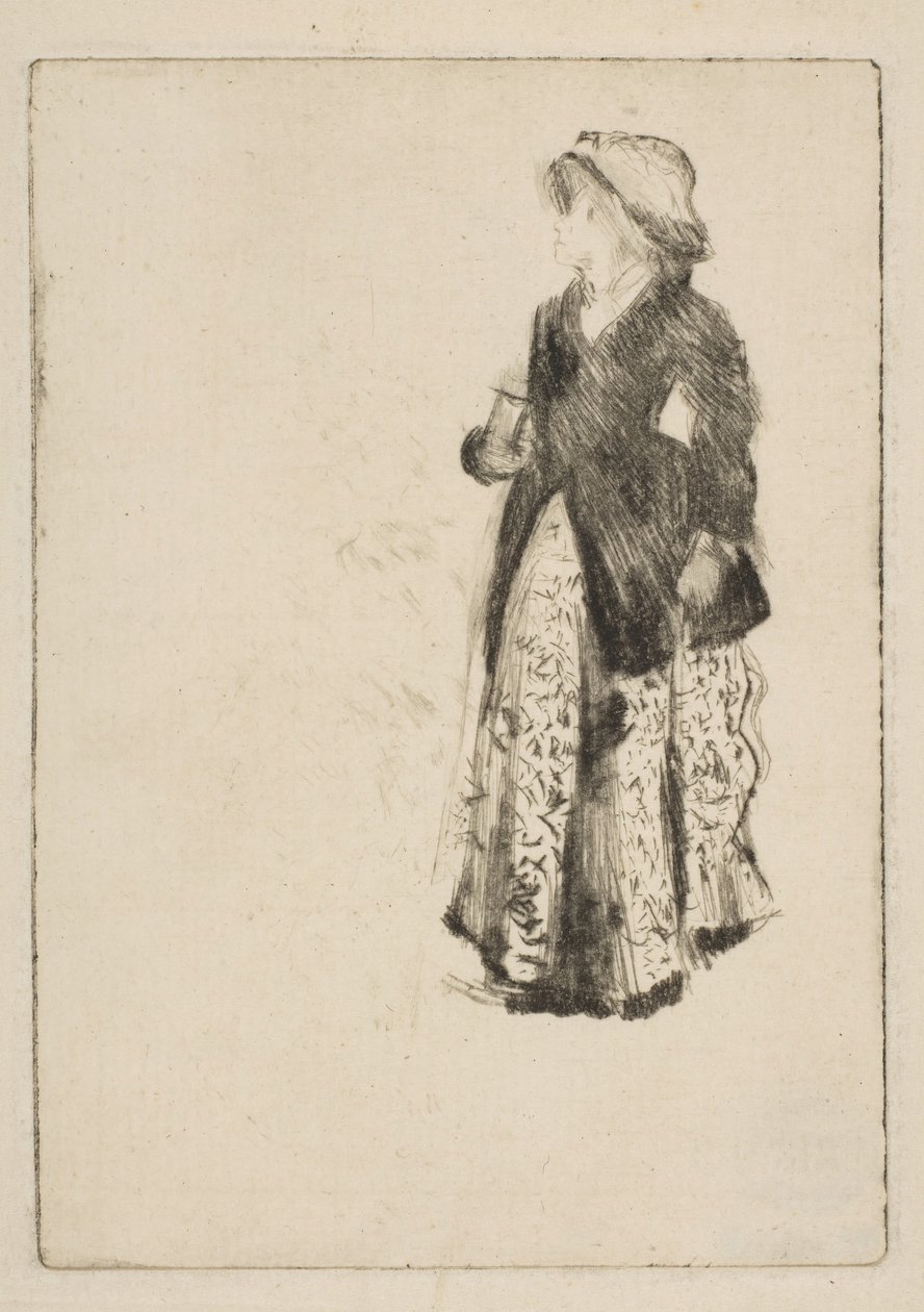 女演员艾伦·安德烈（EllenAndrée），1879年。 作者 埃德加·德加