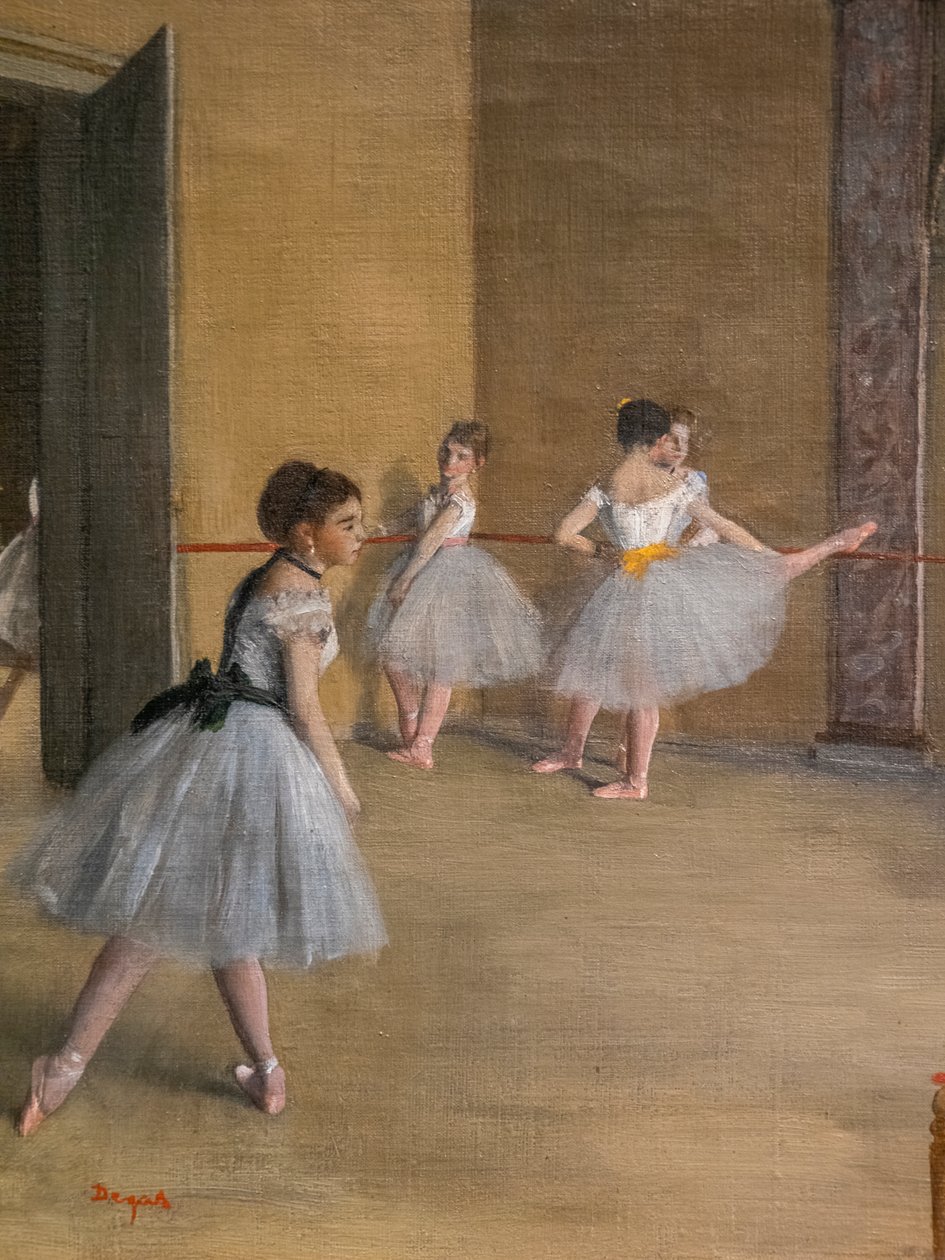 The Dance Lecon (detail). 1872. Oil on canvas. 作者 埃德加·德加