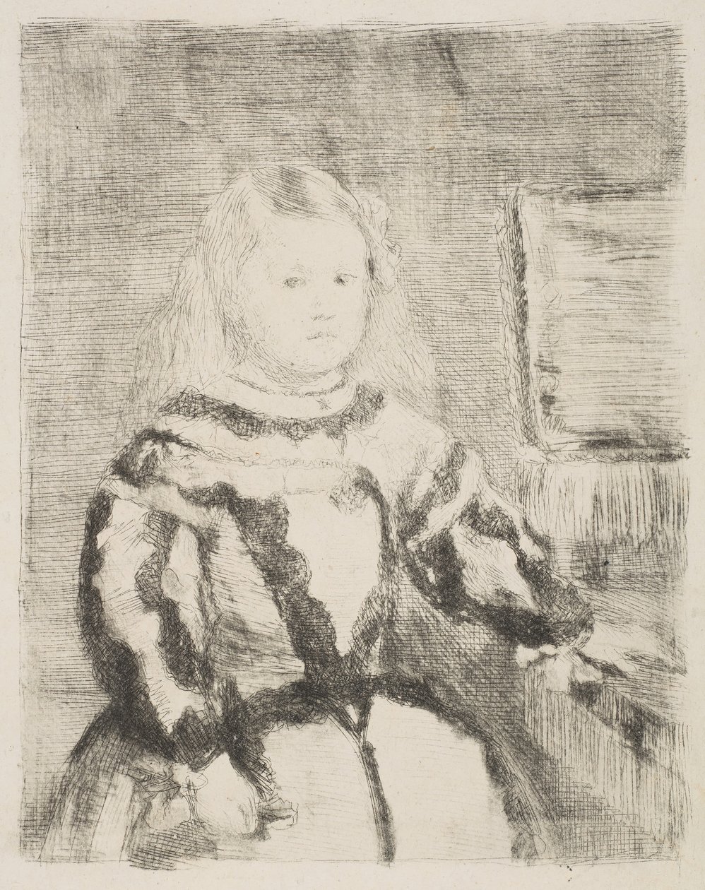 印加·玛格丽塔（Infanta Margarita），根据委拉斯开兹（Velázquez），1862-64年。 作者 埃德加·德加