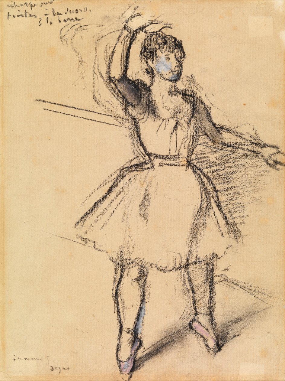 小舞者》，约 1885 年（纸上粉笔画） 作者 埃德加·德加
