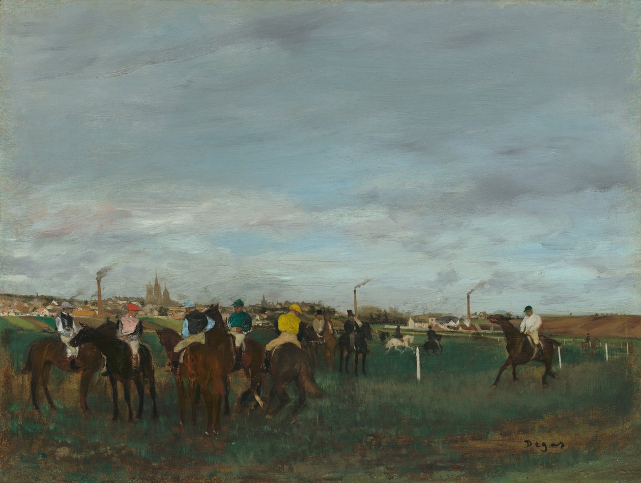 赛跑，1871-1872。 作者 埃德加·德加