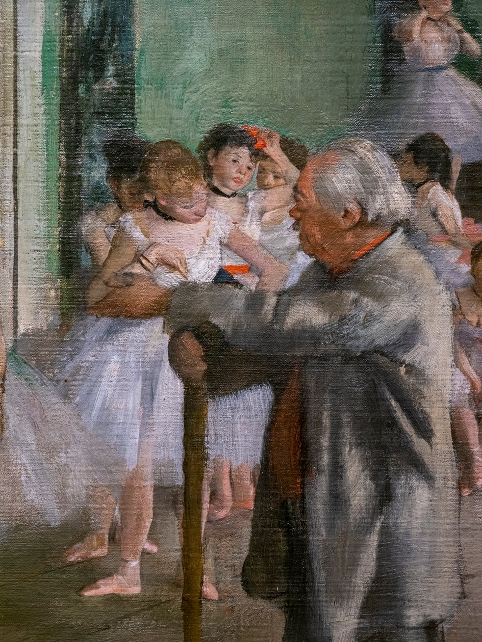 The dance class (detail). Begins in 1873, ends in 1875-1876. Oil on canvas. 作者 埃德加·德加