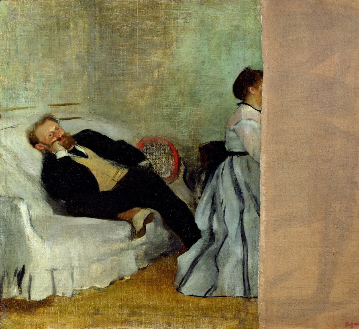 画家爱德华·马奈（Edouard Manet）和他的妻子苏珊（Suzanne） 作者 埃德加·德加