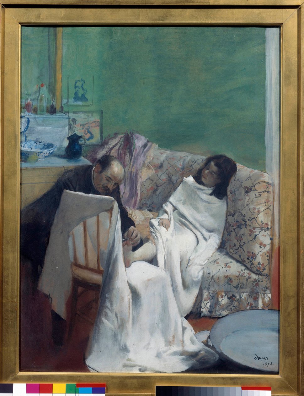 The pedicure A doctor examines a young woman