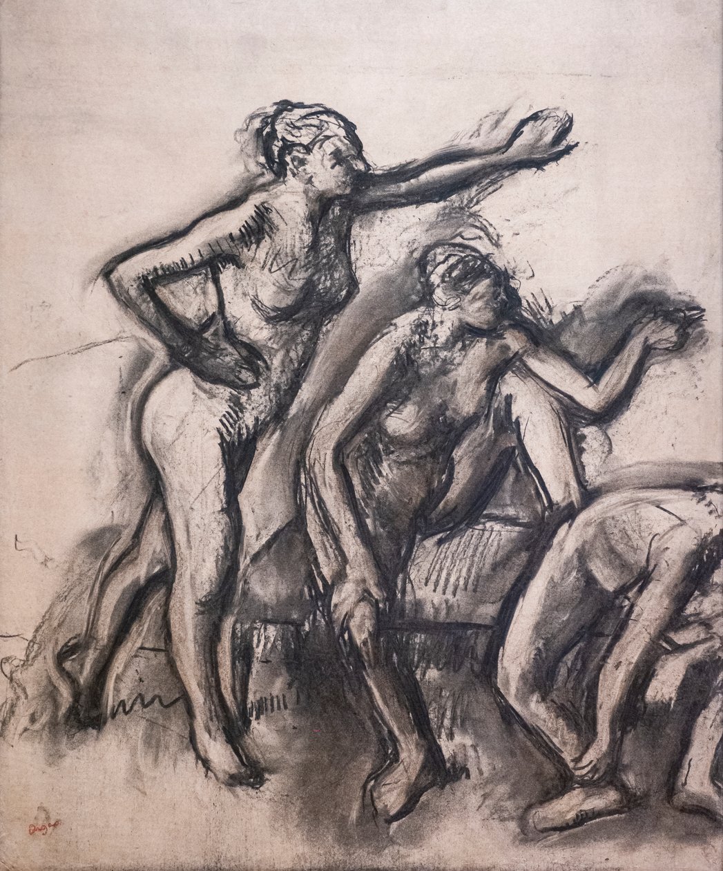 Three naked dancers. Around 1903. Charcoal on tracing paper. 作者 埃德加·德加