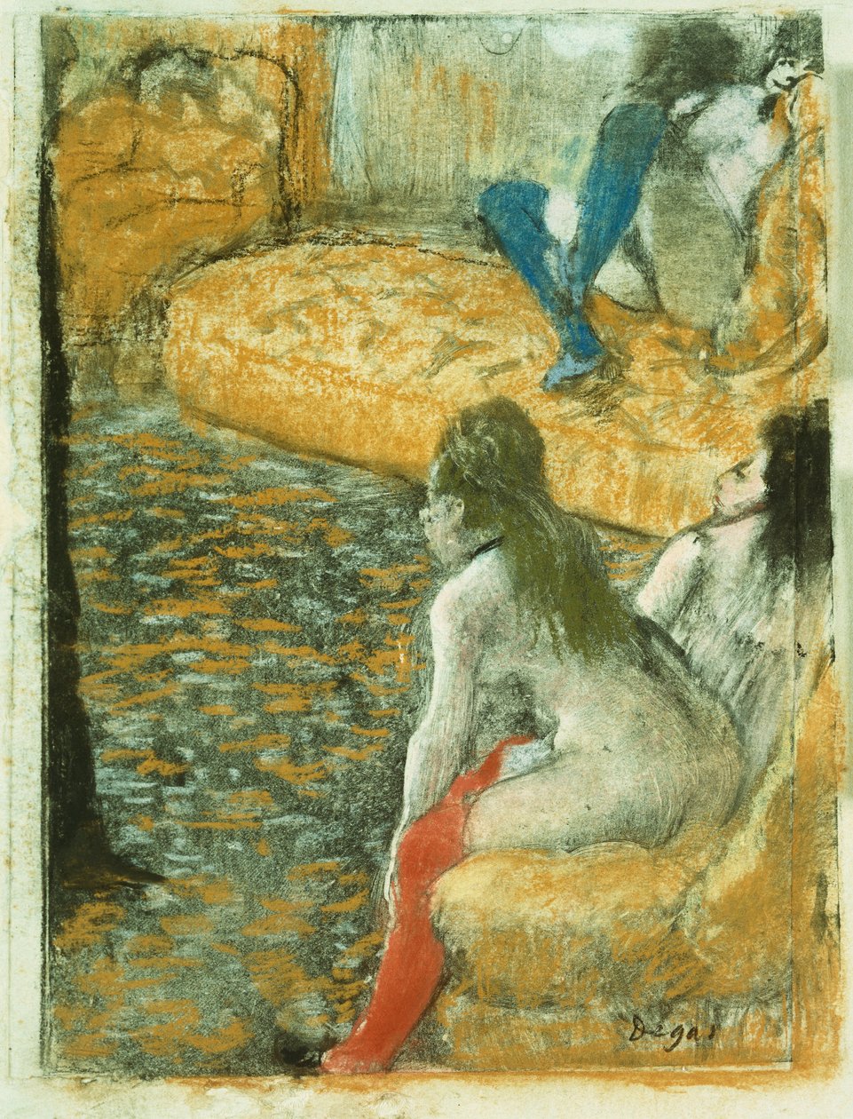 等待客户，c.1879 作者 埃德加·德加