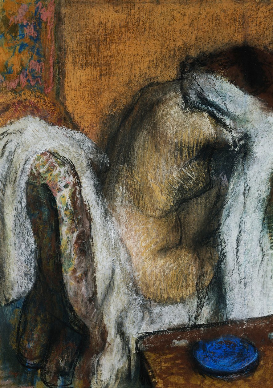 女人洗； Femme a sa Toilette，c.1905-07 作者 埃德加·德加