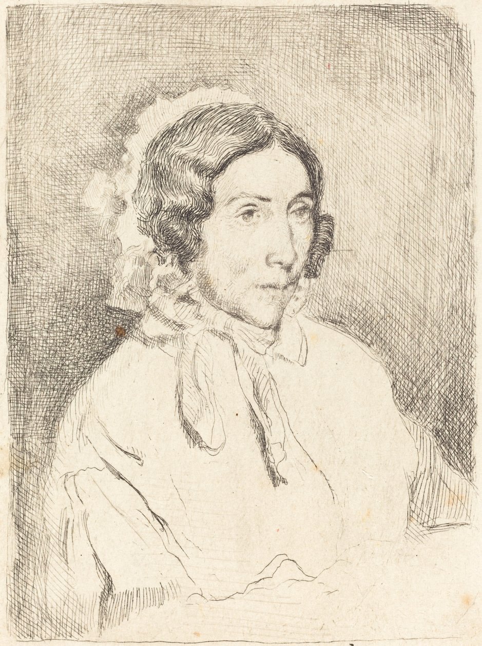 戴荷叶边帽的女人 Dame agée, 18591860. 作者 埃德加·德加