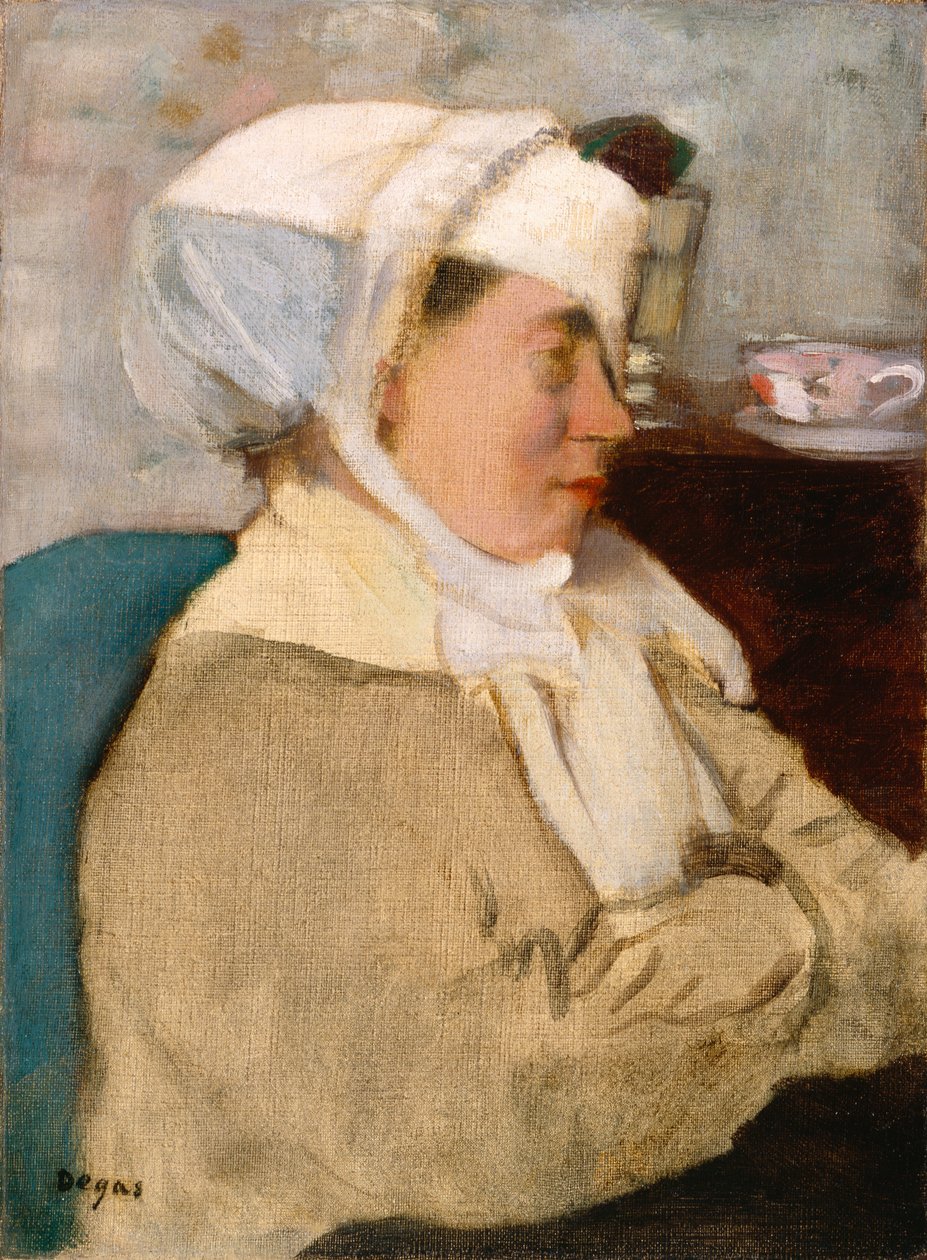 绷带的女人，c.1872 作者 埃德加·德加