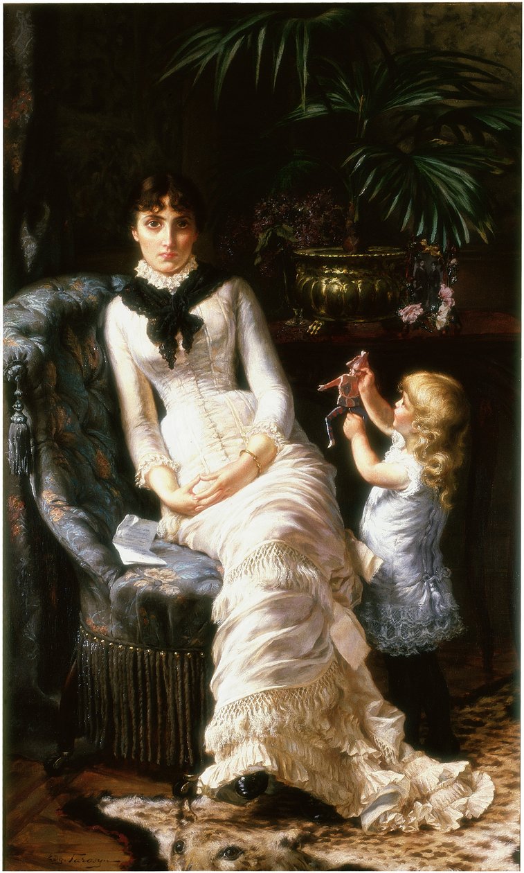 悲伤的新闻，1880-1883 作者 埃德加德·法拉辛（Edgard Farasyn）