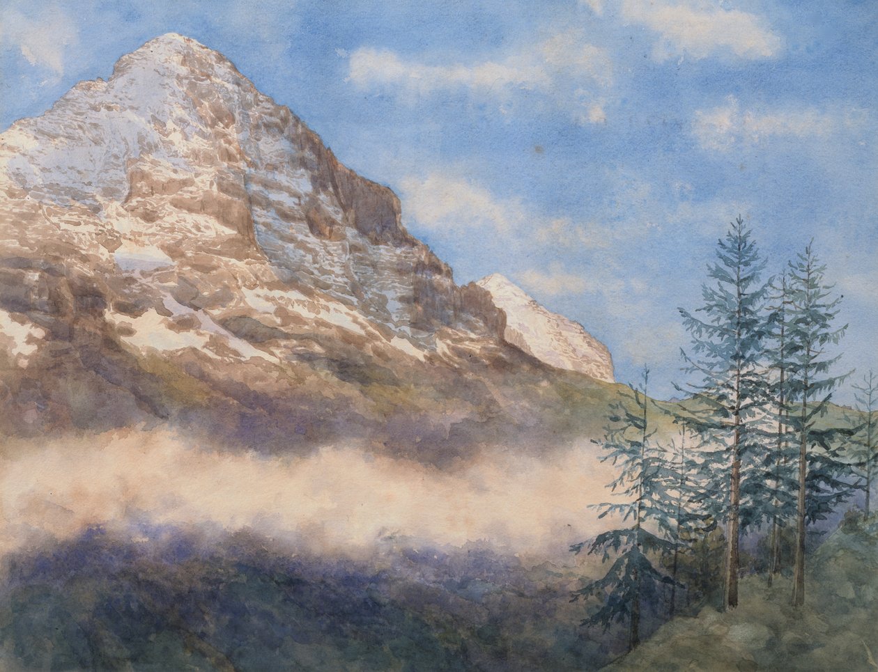 艾格和施奈霍恩（纸上水彩和水粉画 作者 伊迪丝·A·潘恩