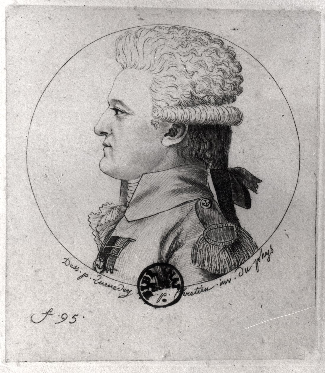 Pierre Charles de Villeneuve（1763-1806）的肖像，由Gilles Louis Chretien（1754-1811）雕刻 作者 艾德梅·昆尼迪