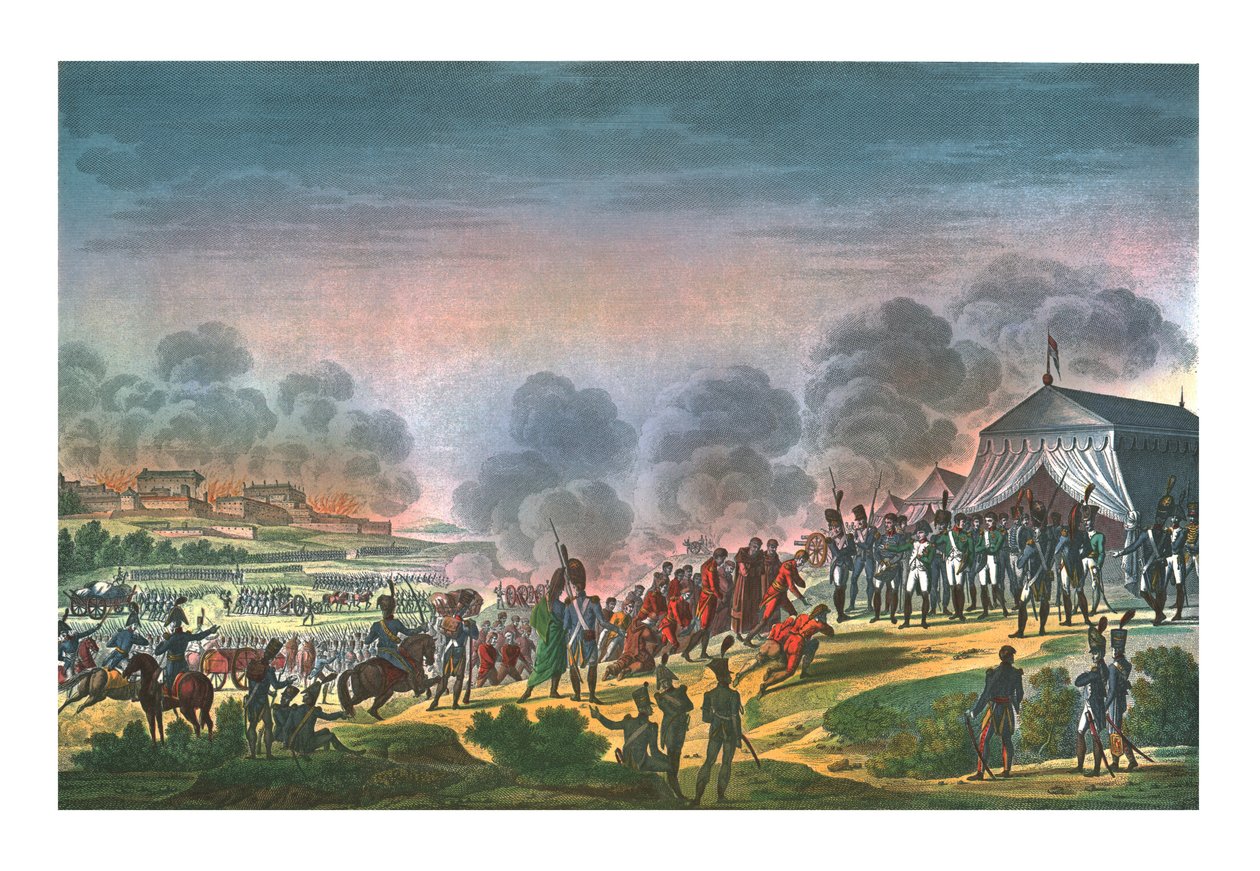 马德里轰炸，1808年12月4日，c1850。 作者 埃德梅·博维内特