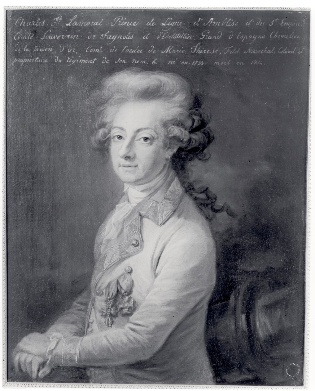 元帅查尔斯约瑟夫（1735-1814）线下王子的肖像 作者 埃德蒙·莱克勒（Edmond Leclerq）