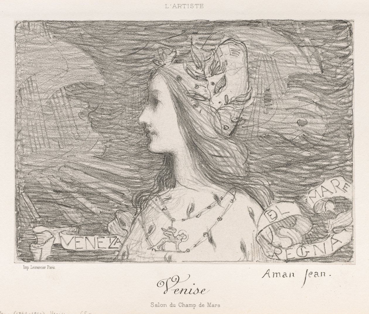 威尼斯，1892年。 作者 埃德蒙·弗朗索瓦·阿曼·让