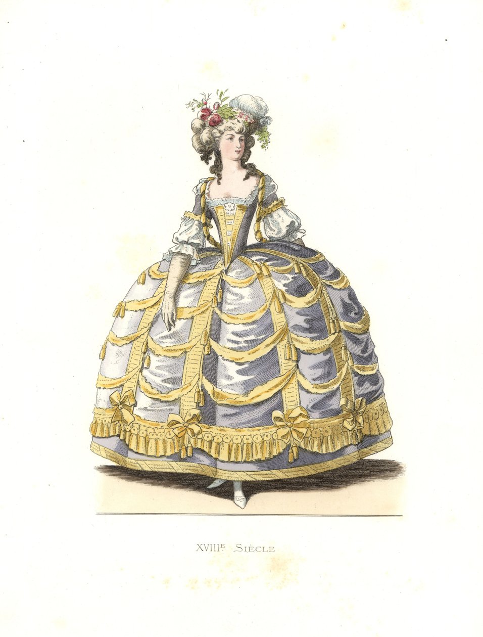 穿着舞会礼服的女人，法国 作者 Edmond Lechevallier-Chevignard