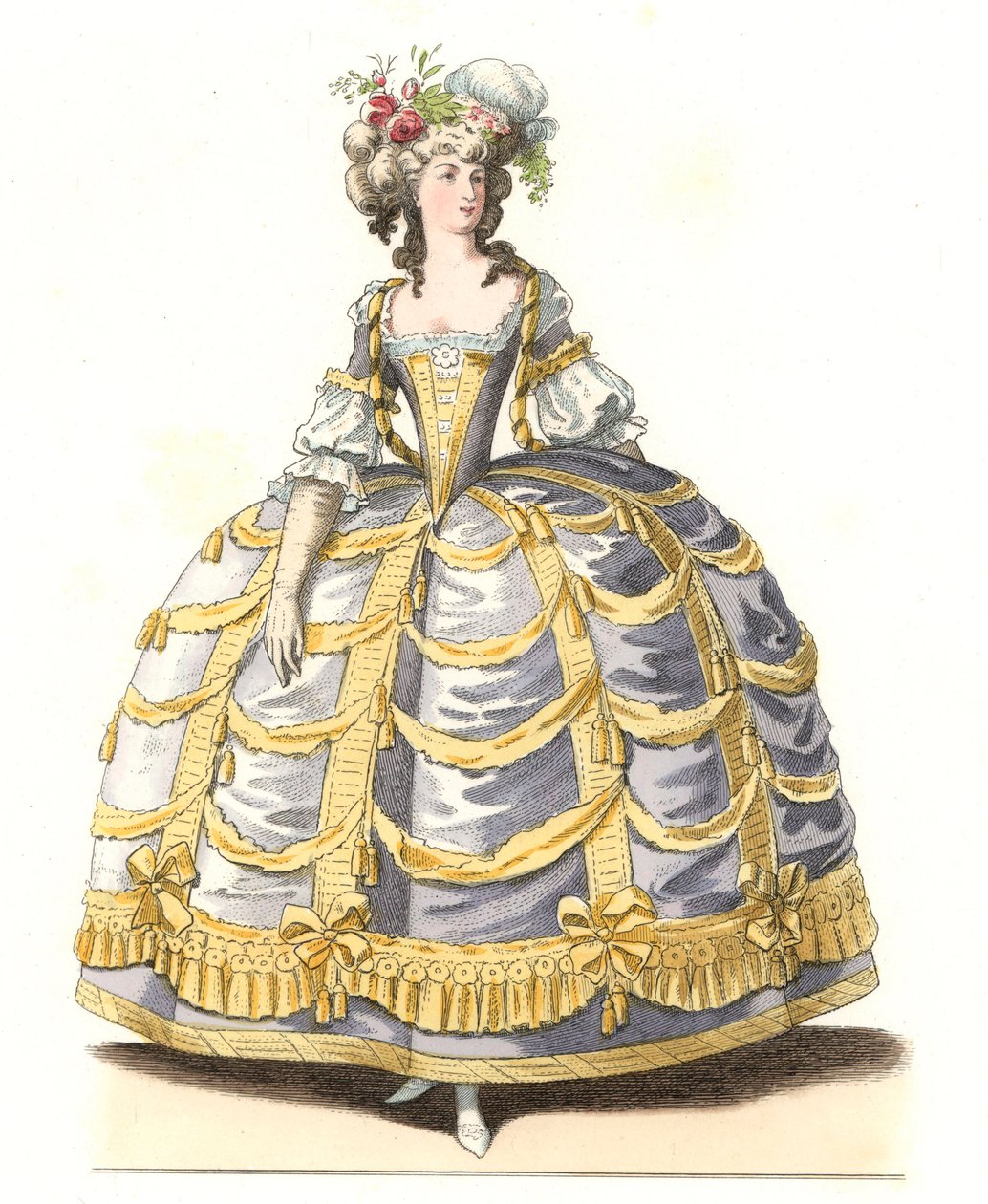 穿着舞会礼服的法国女人 作者 Edmond Lechevallier-Chevignard