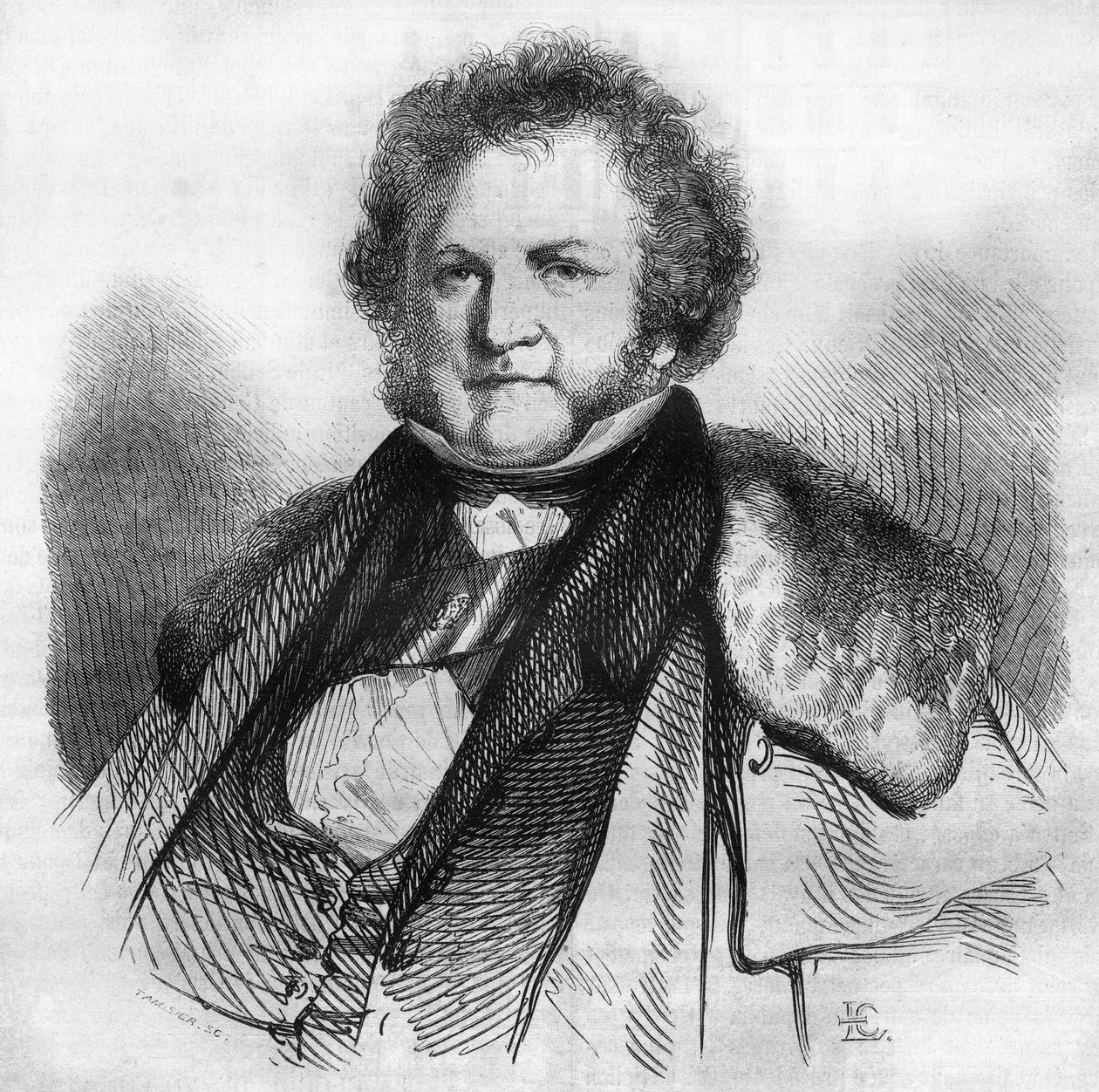 让-雅克-塞隆（1782-1839）的肖像，瑞士慈善家、和平主义者和政治家，是废除奴隶制和死刑的支持者。Chevignard在 "Le Magasin Picturesque "中的雕刻。 作者 Edmond Lechevallier-Chevignard