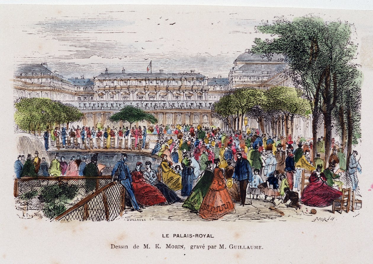The Royal Palace - drawing by Morin, circa 1830 作者 埃德蒙·莫林