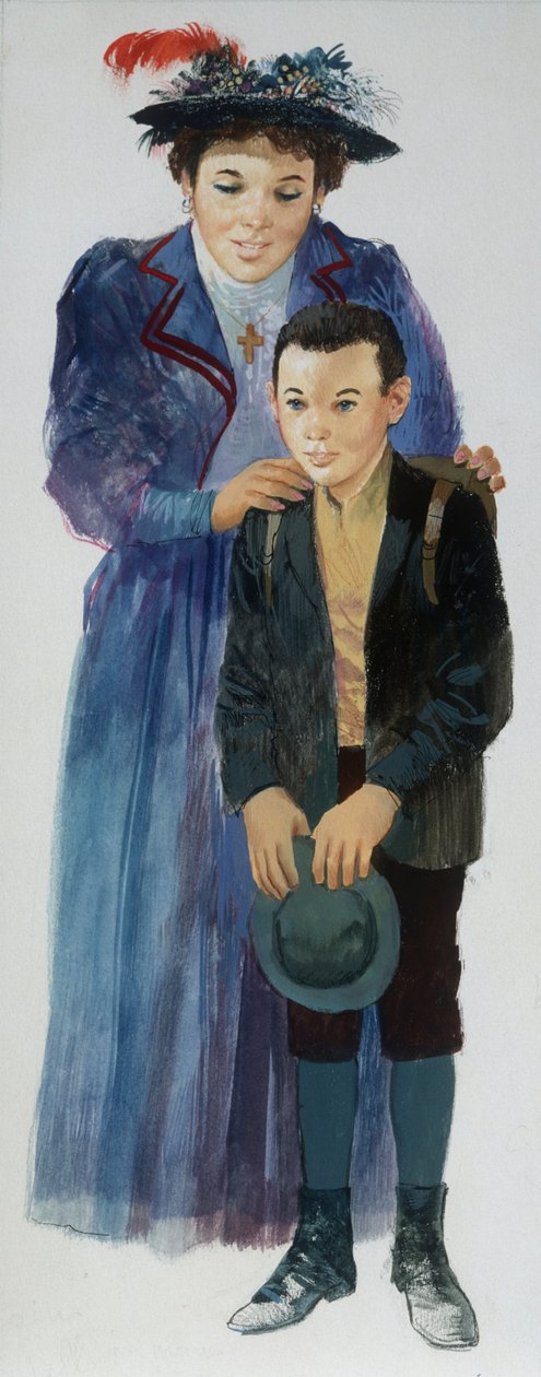 《学校老师》，来自《Heart》，埃德蒙多·德·阿米西斯 (Edmondo De Amicis) 绘制 作者 埃德蒙多·德·阿米西斯