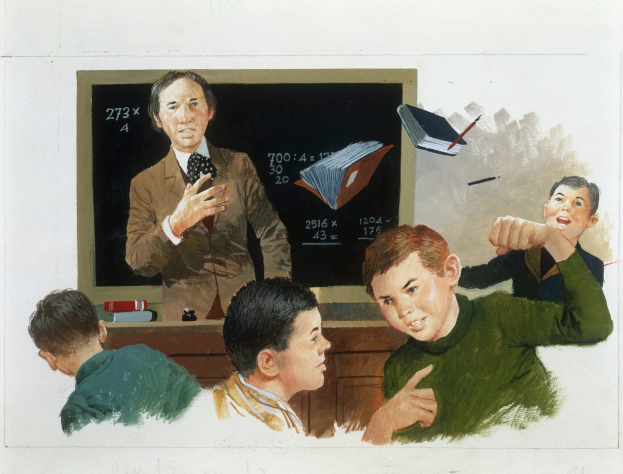 代课老师，来自《Heart》，埃德蒙多·德·阿米西斯 (Edmondo De Amicis) 绘制 作者 埃德蒙多·德·阿米西斯