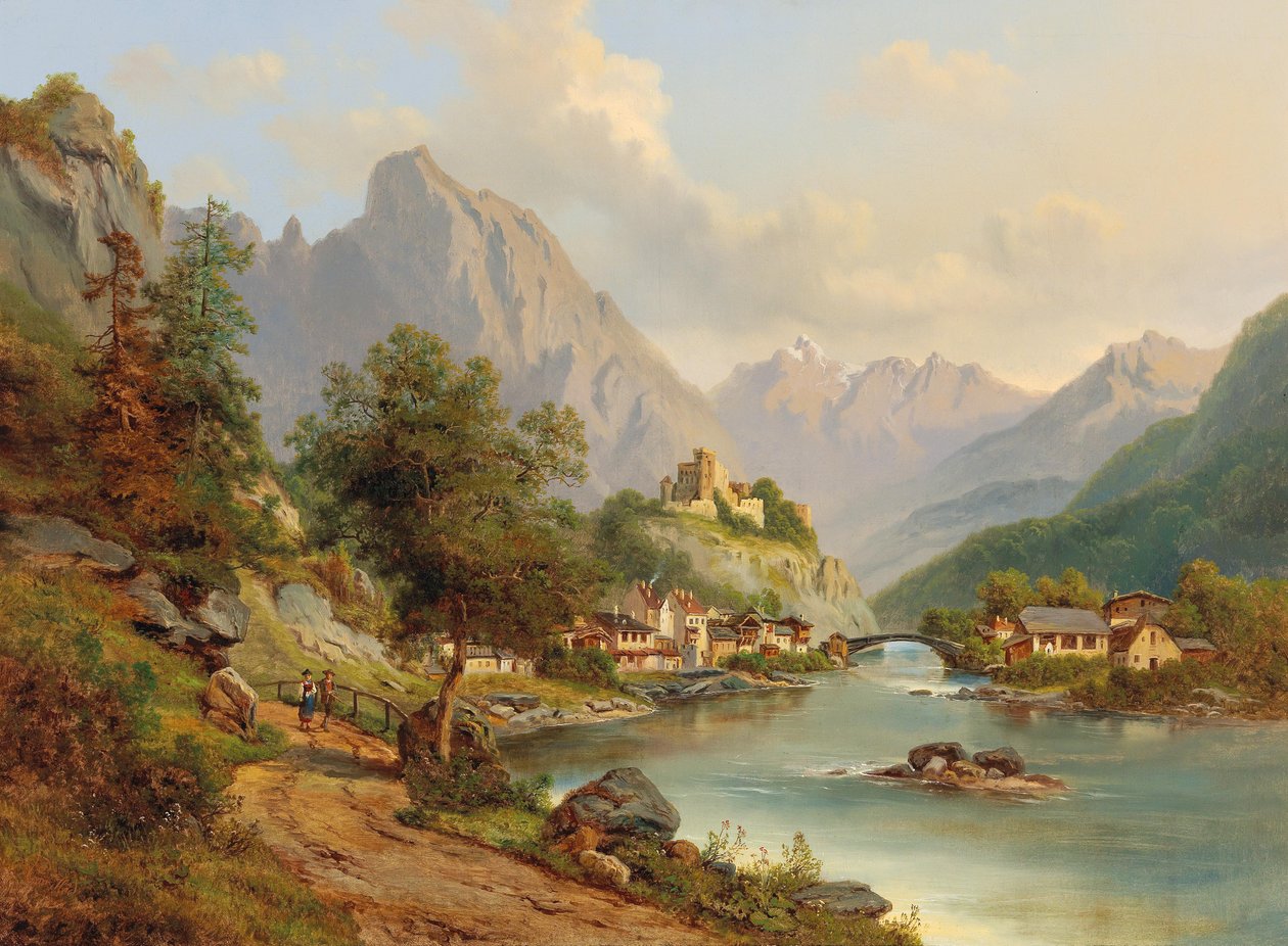 Landeck，Pustertal看法 作者 埃德蒙·霍德（EdmundHöd）