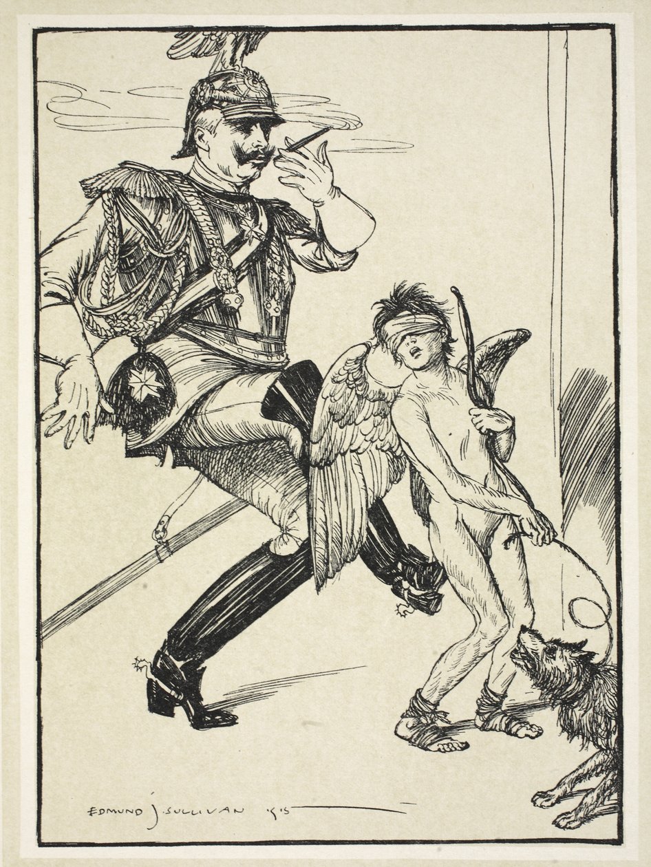 难道你不能看到我来了，来自The Kaiser&39;s Garland的插图由Edmund J. Sullivan，酒吧。 1916年 作者 埃德蒙·约瑟夫·沙利文