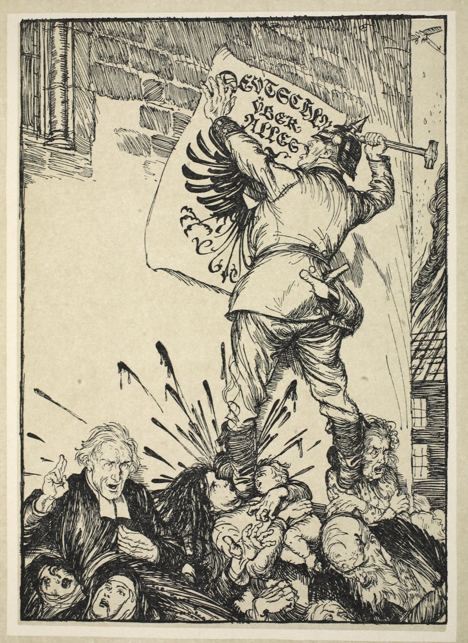 Deutschland Uber Alles，来自The Kaiser&39;s Garland的插图，由Edmund J. Sullivan，酒吧。 1916年 作者 埃德蒙·约瑟夫·沙利文