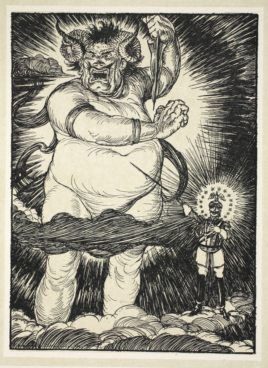 自我和上帝，来自凯撒的花环的插图由Edmund J. Sullivan，酒吧。 1916年 作者 埃德蒙·约瑟夫·沙利文