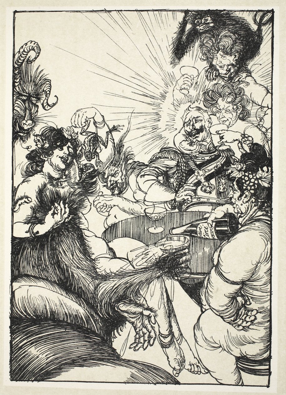 Kultur  -  to to to Kaiser Comus，来自The Kaiser&39;s Garland的插图由Edmund J. Sullivan，酒吧。 1916年 作者 埃德蒙·约瑟夫·沙利文