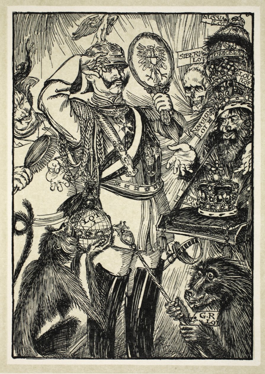 对于Kaiser的美丽眼睛，来自The Kaiser&39;s Garland的插图由Edmund J. Sullivan，酒吧。 1916年 作者 埃德蒙·约瑟夫·沙利文