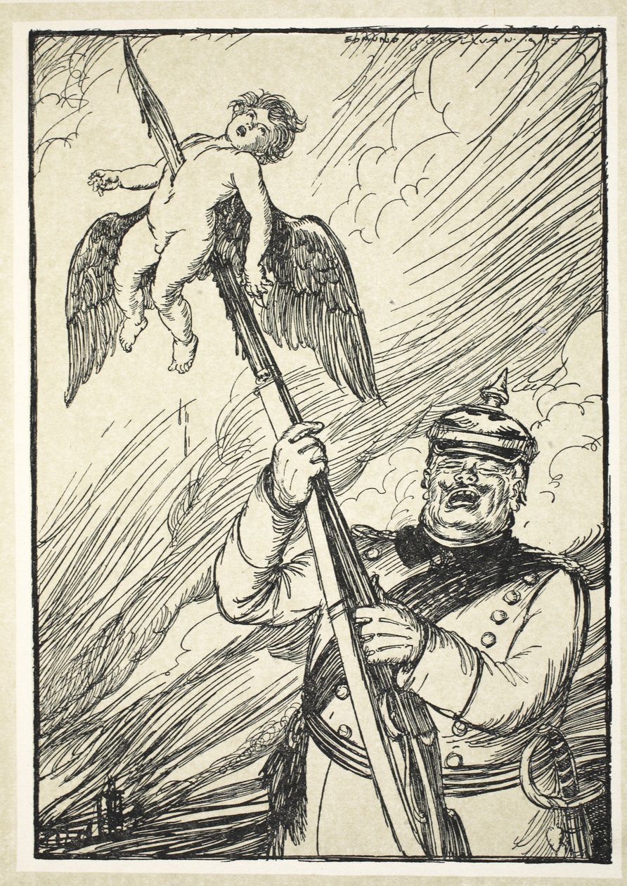 温柔的德语，来自Kaiser&39;s Garland的插图，由Edmund J. Sullivan，酒吧。 1916年 作者 埃德蒙·约瑟夫·沙利文