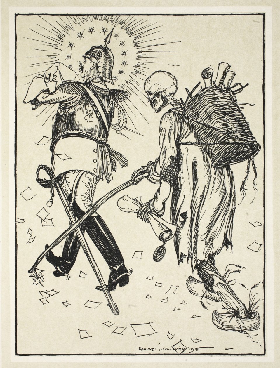 Ragpicker（Le Chiffonier），来自Kaiser&39;s Garland的插图，由Edmund J. Sullivan，酒吧。 1916年 作者 埃德蒙·约瑟夫·沙利文