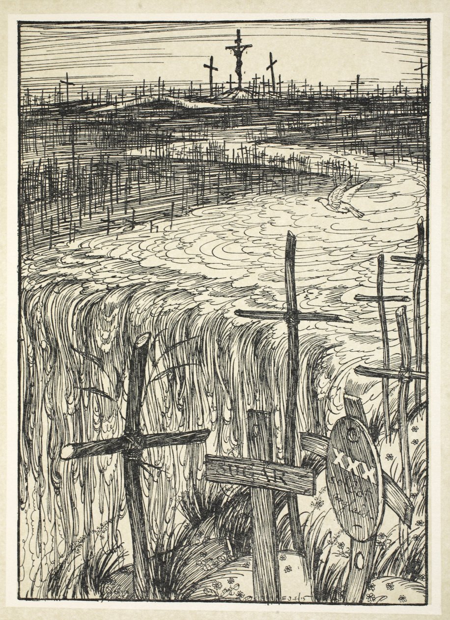 The Red Niagara，来自Kaiser&39;s Garland的插图，由Edmund J. Sullivan，酒吧。 1916年 作者 埃德蒙·约瑟夫·沙利文