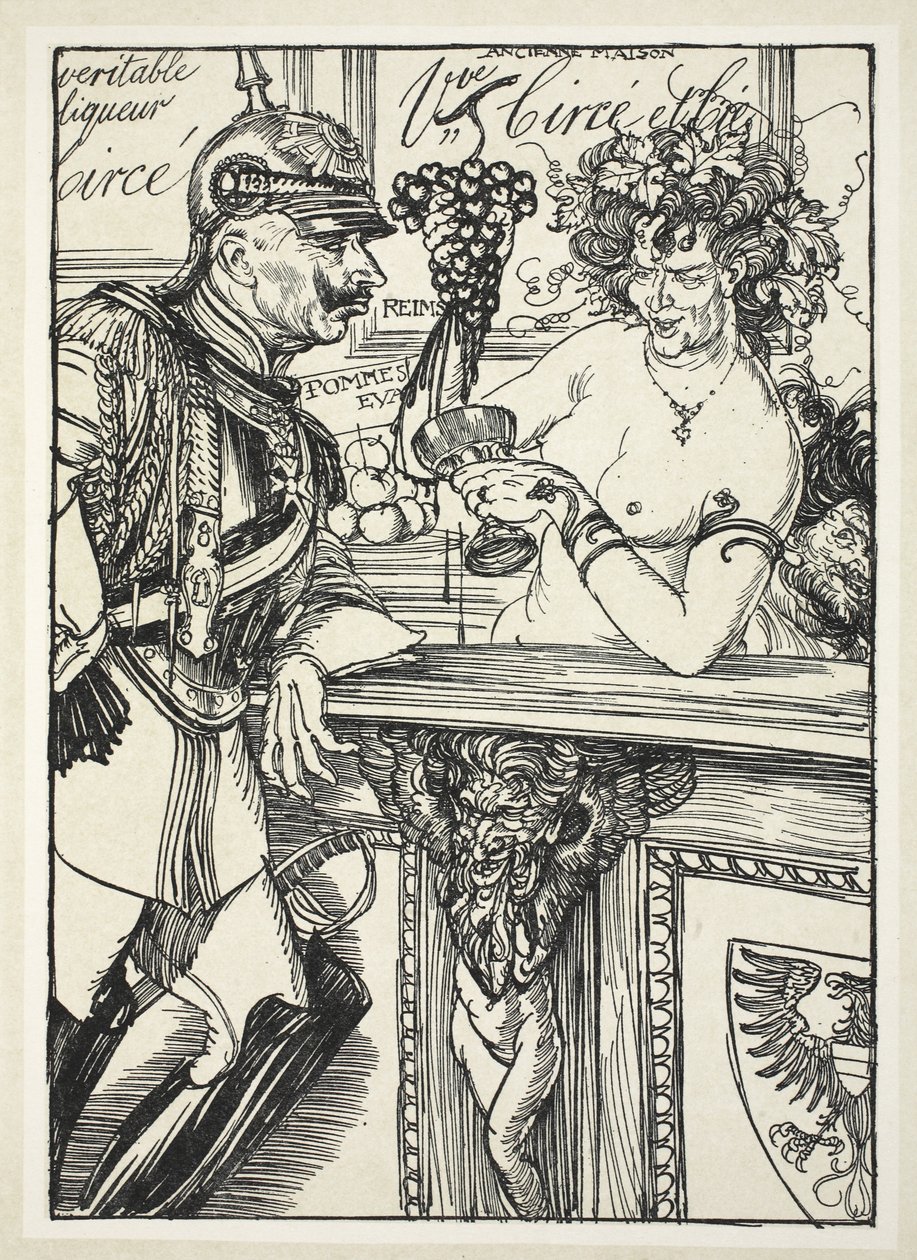 真正的利口酒Circ，来自Kaiser&39;s Garland的插图，由Edmund J. Sullivan，酒吧。 1916年 作者 埃德蒙·约瑟夫·沙利文