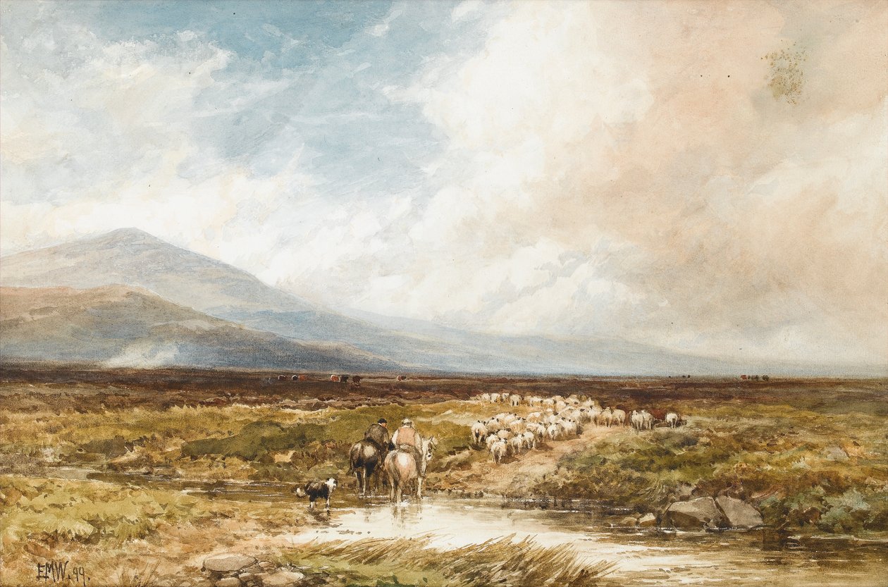 Tavy Cleave，达特穆尔，1899年（纸上写着） 作者 埃德蒙·莫里森·温佩里斯