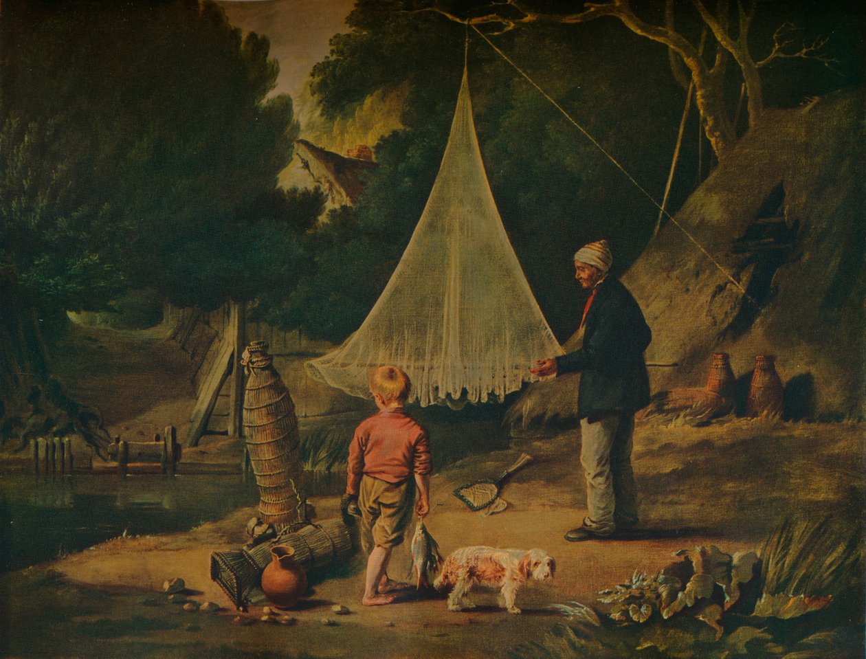鳗鱼捕手，1812年 作者 埃德蒙·布里斯托（Edmund Bristow）