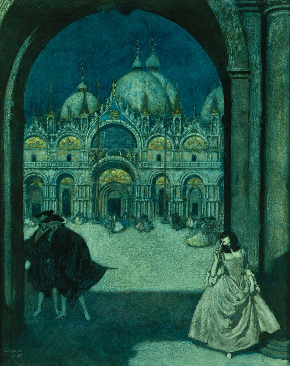 圣马可广场 作者 埃德蒙·杜拉克（Edmund Dulac）