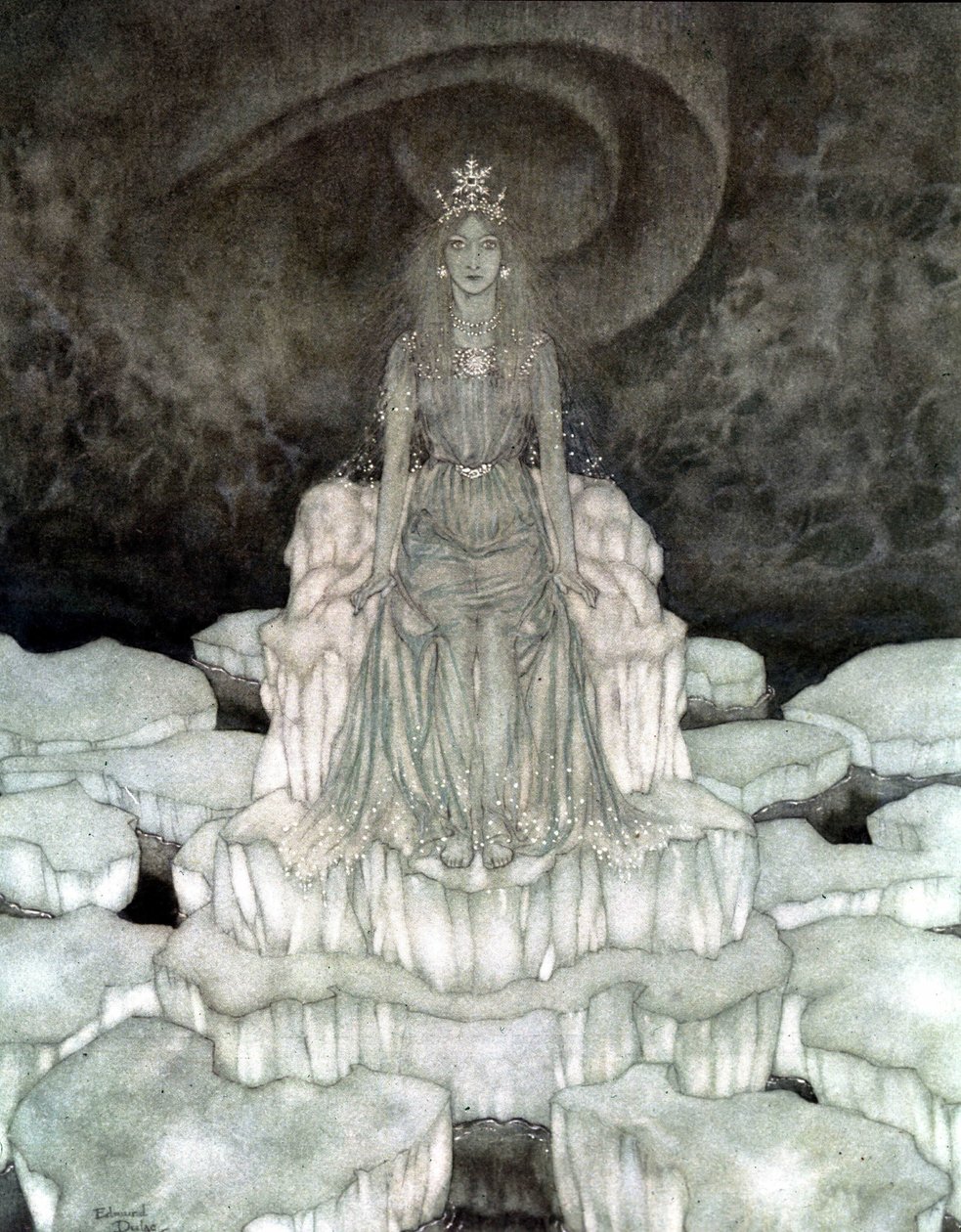 "雪女王雪女王》中的马杰斯特 作者 埃德蒙·杜拉克（Edmund Dulac）