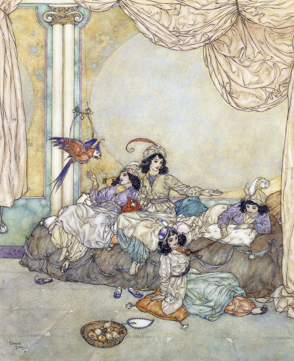 他们不失时机地占领了房子 作者 埃德蒙·杜拉克（Edmund Dulac）