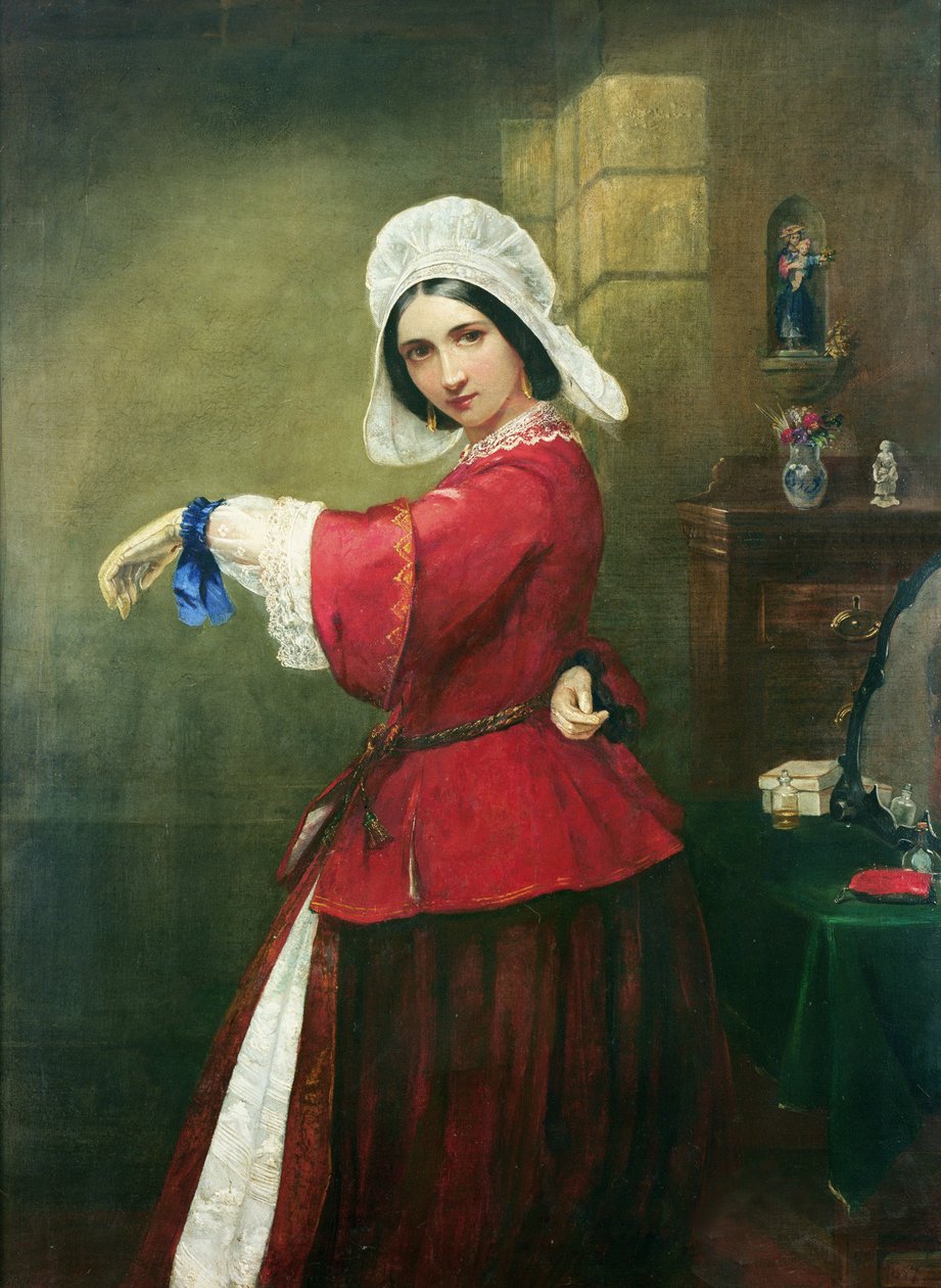 法国服装的女士，1857年 作者 埃德蒙·哈里斯·哈登（Edmund Harris Harden）