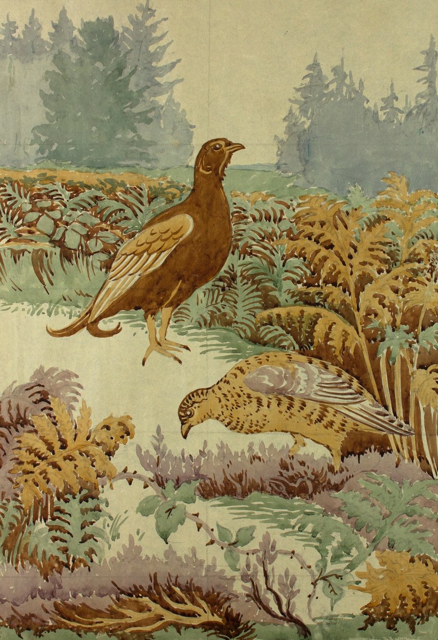一起在荒原上》，约 1930 年（纸上水粉画） 作者 埃德蒙·亨特
