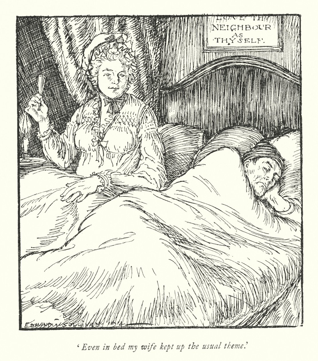 Illustration for The Vicar of Wakefield by Oliver Goldsmith (litho) 作者 埃德蒙·约瑟夫·沙利文