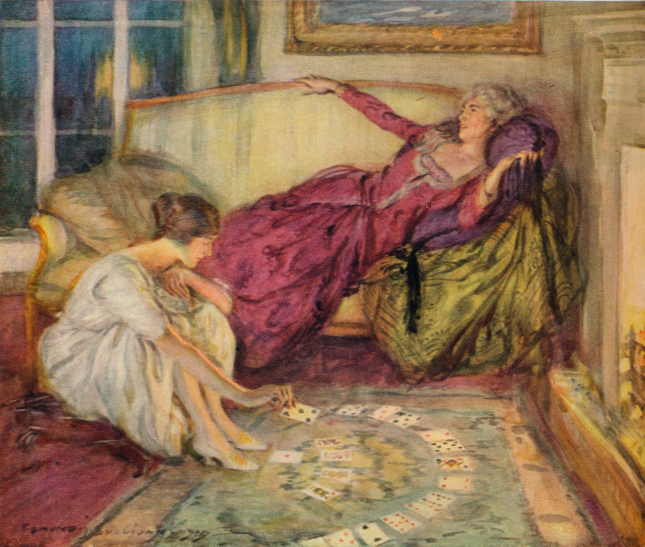 卡牌的陷落，c1889-1924，1924年 作者 埃德蒙·约瑟夫·沙利文