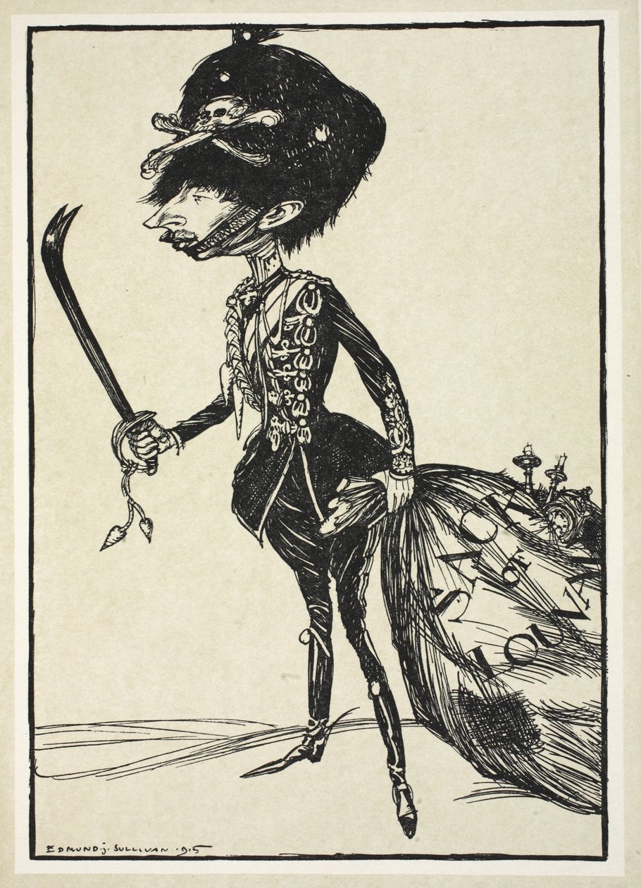Hohenzollern的希望（&39;好德国剑&39;），来自The Kaiser&39;s Garland的插图，由Edmund J. Sullivan，酒吧。 1916年 作者 埃德蒙·约瑟夫·沙利文