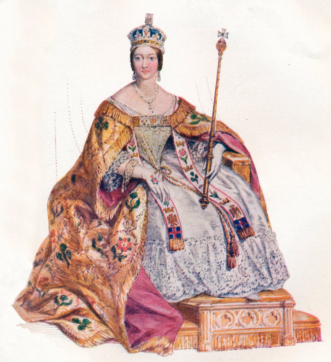 英国亚历山大·维多利亚女王（Alexandraina Victoria），1838年，1902年 作者 埃德蒙·托马斯·帕里斯（Edmund Thomas Parris）